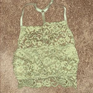 Lace tank crop top